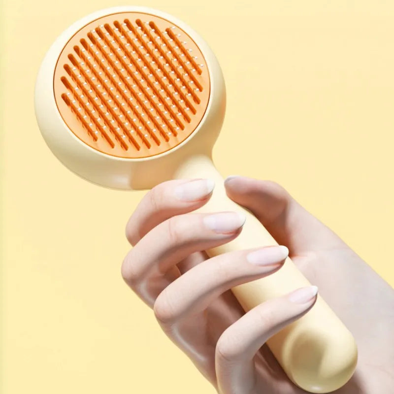 Cat Hair Remover Brush – Self-Cleaning One-Click Grooming Comb for Cats & Dogs