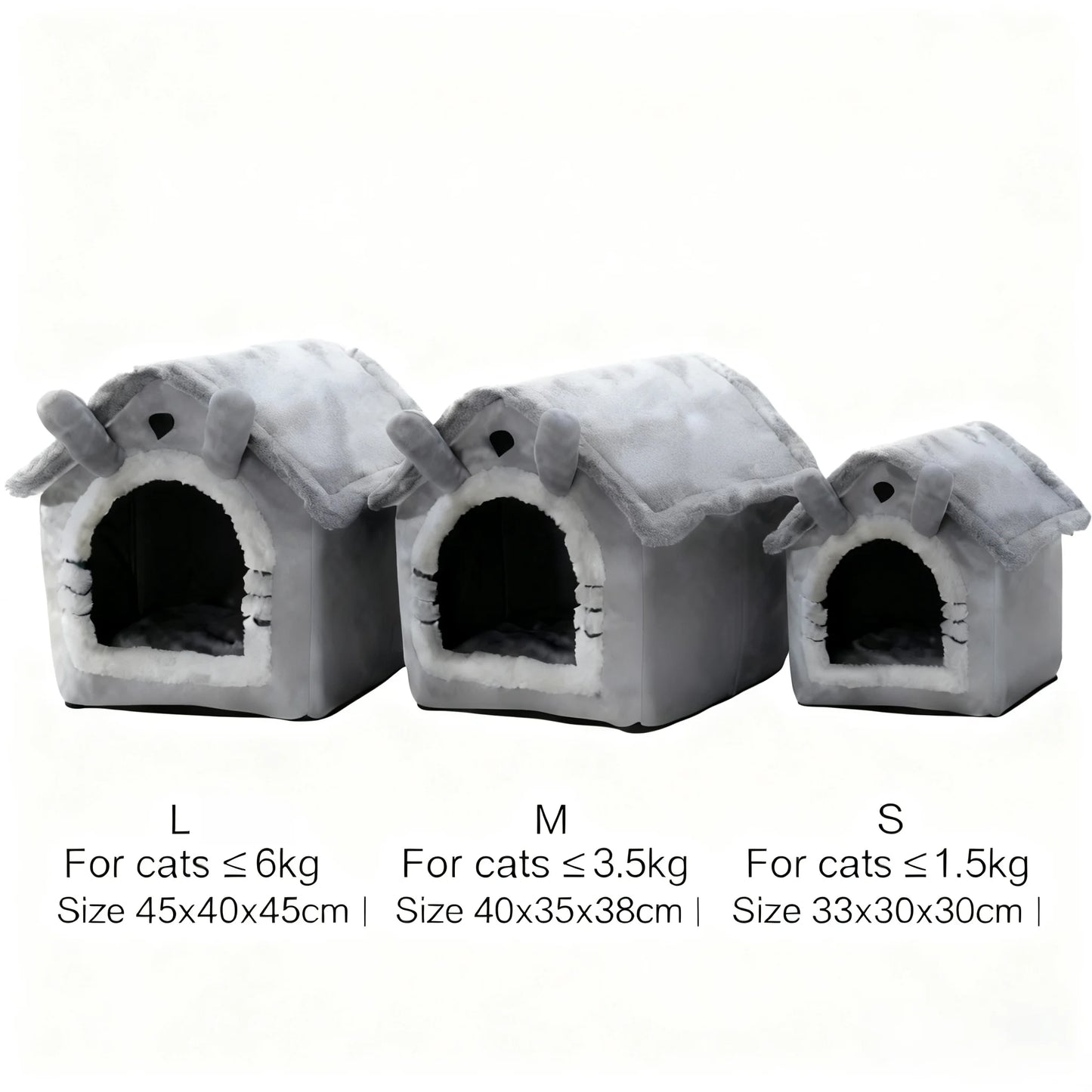 Pet House Bed for Small Dogs & Cats – Warm Winter Dog Bed, Removable & Washable